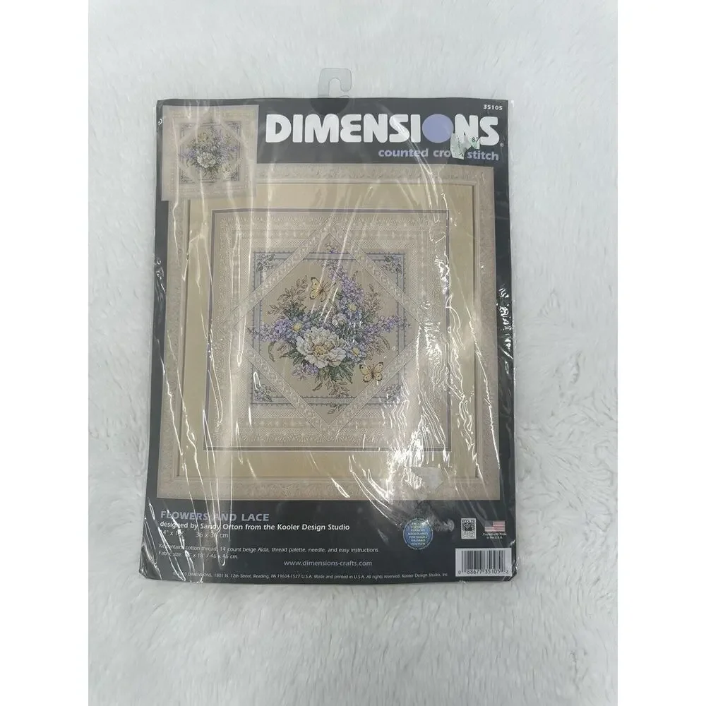 Dimensions flowers lace